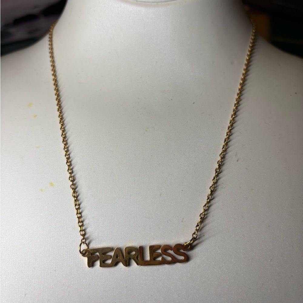 Taylor Swift song Fearless Gold plated fearless Necklace